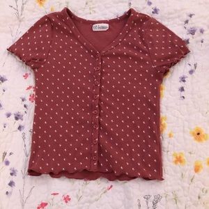 Gap Teen girls. Red floral baby tee